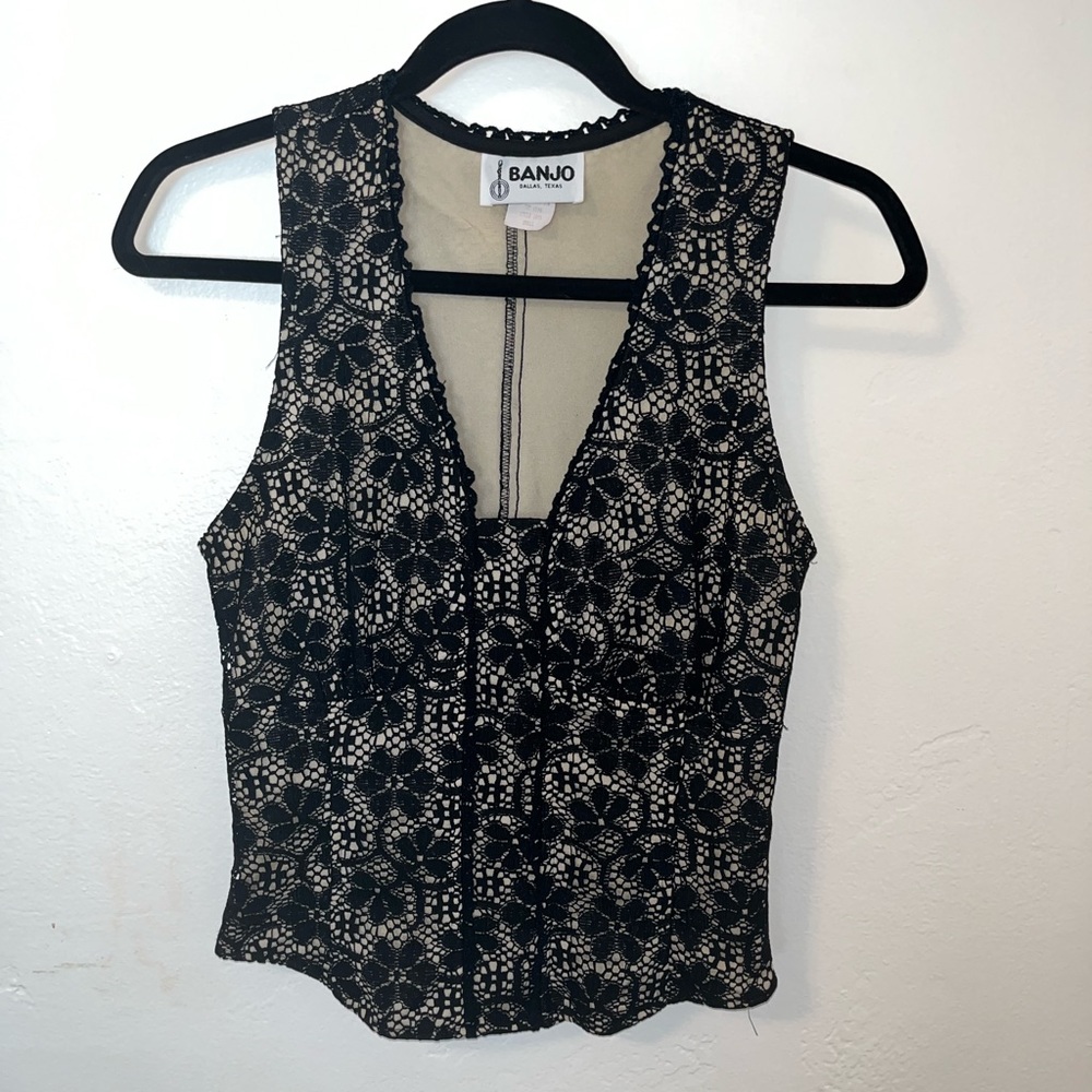 Corset Style Lace Top Size Small